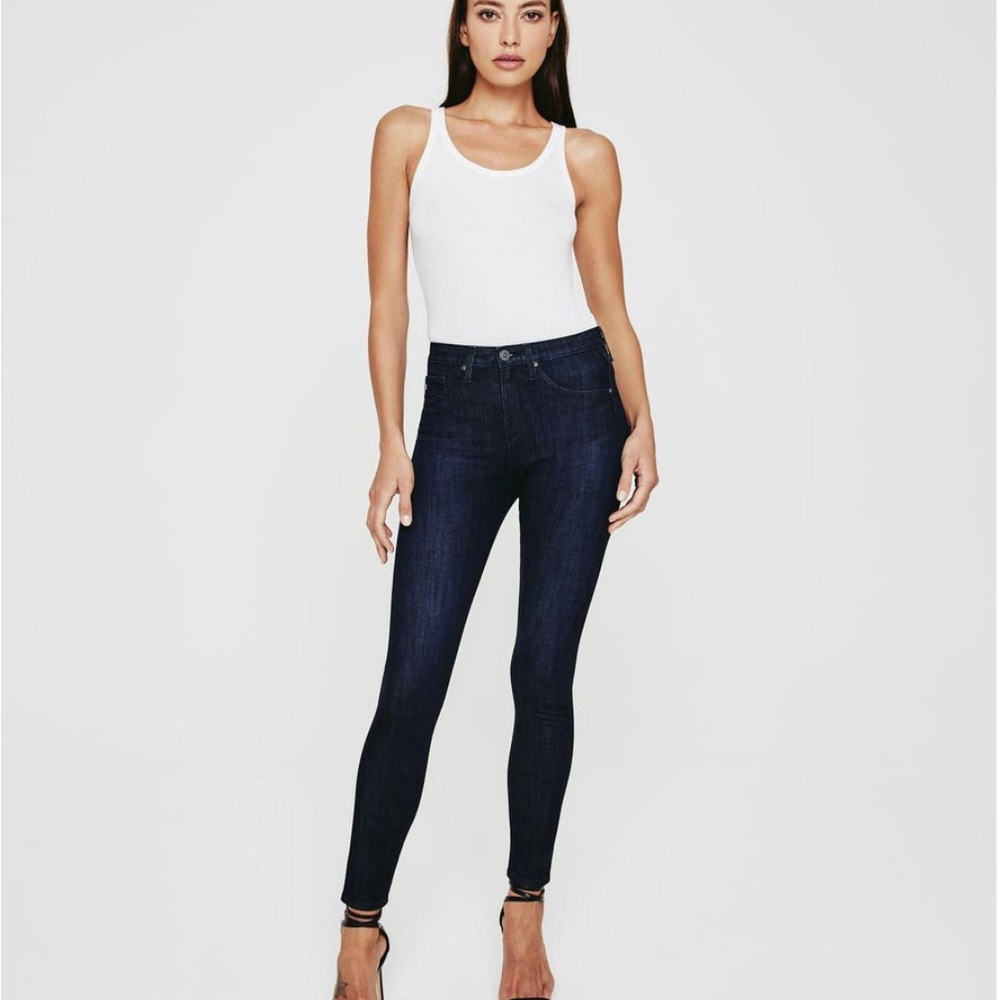 AG Adriano Goldschmied Farrah Ankle Seamless High-Rise Skinny Dark Wash NWT 31